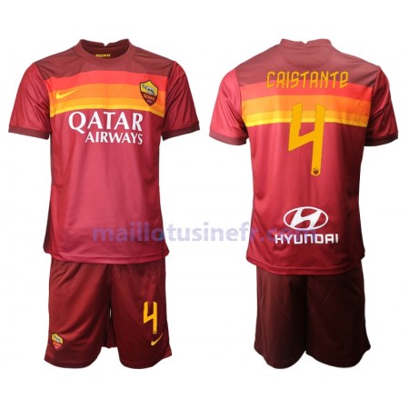 Maillot de Foot AS Roma Bryan Cristante 4 Domicile 2020-21 - Enfant